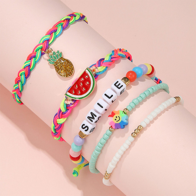 Bracelets Girls Fruit, Set Bracelets Children Girls